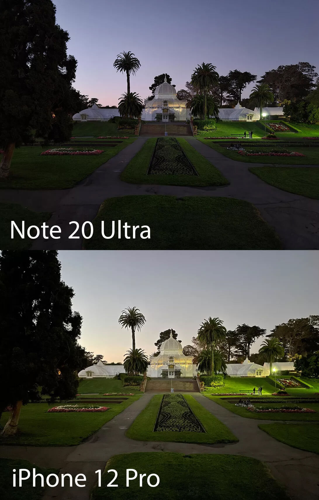 مقایسه دوربین iphone 12 pro با note 20 ultra 
